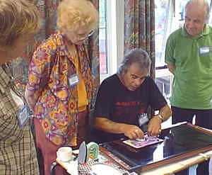 John Buckland demonstrating Hotplate techniques