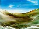 Rounded hills come from the iron's curved edge